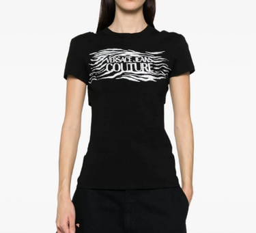Playera o blusa para mujer Versace Jeans Couture zebra