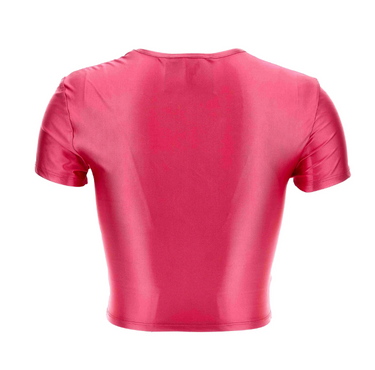 Playera o blusa para mujer Versace Jeans Couture crop top rosa
