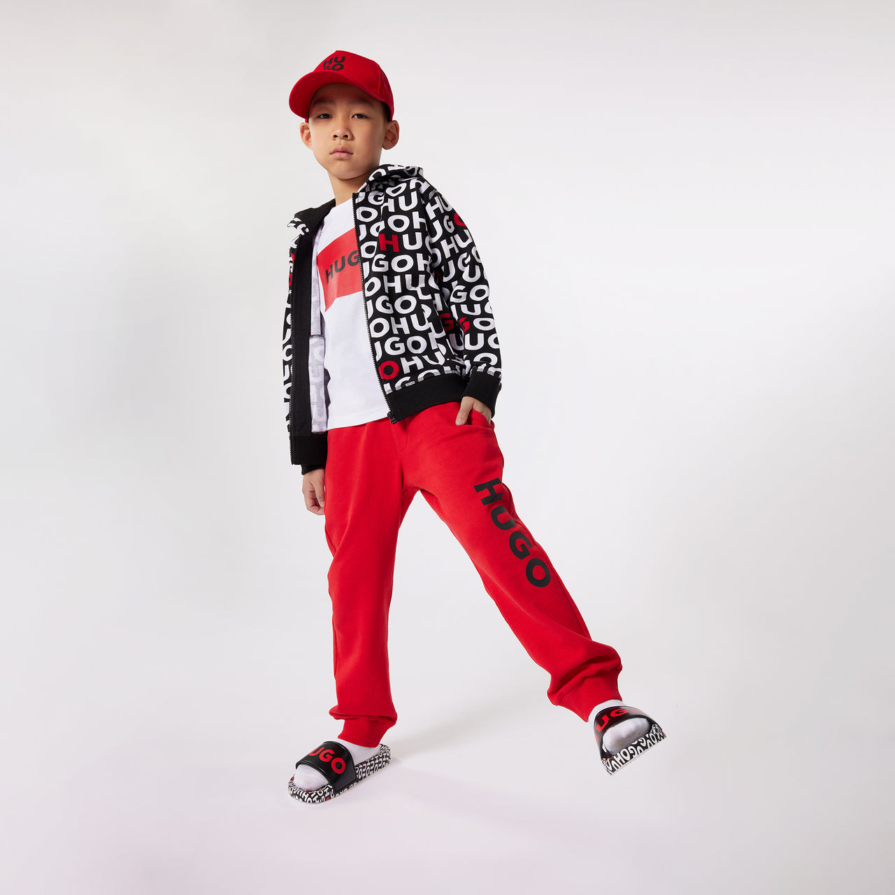 Chanclas HUGO roja para niños y adolescentes