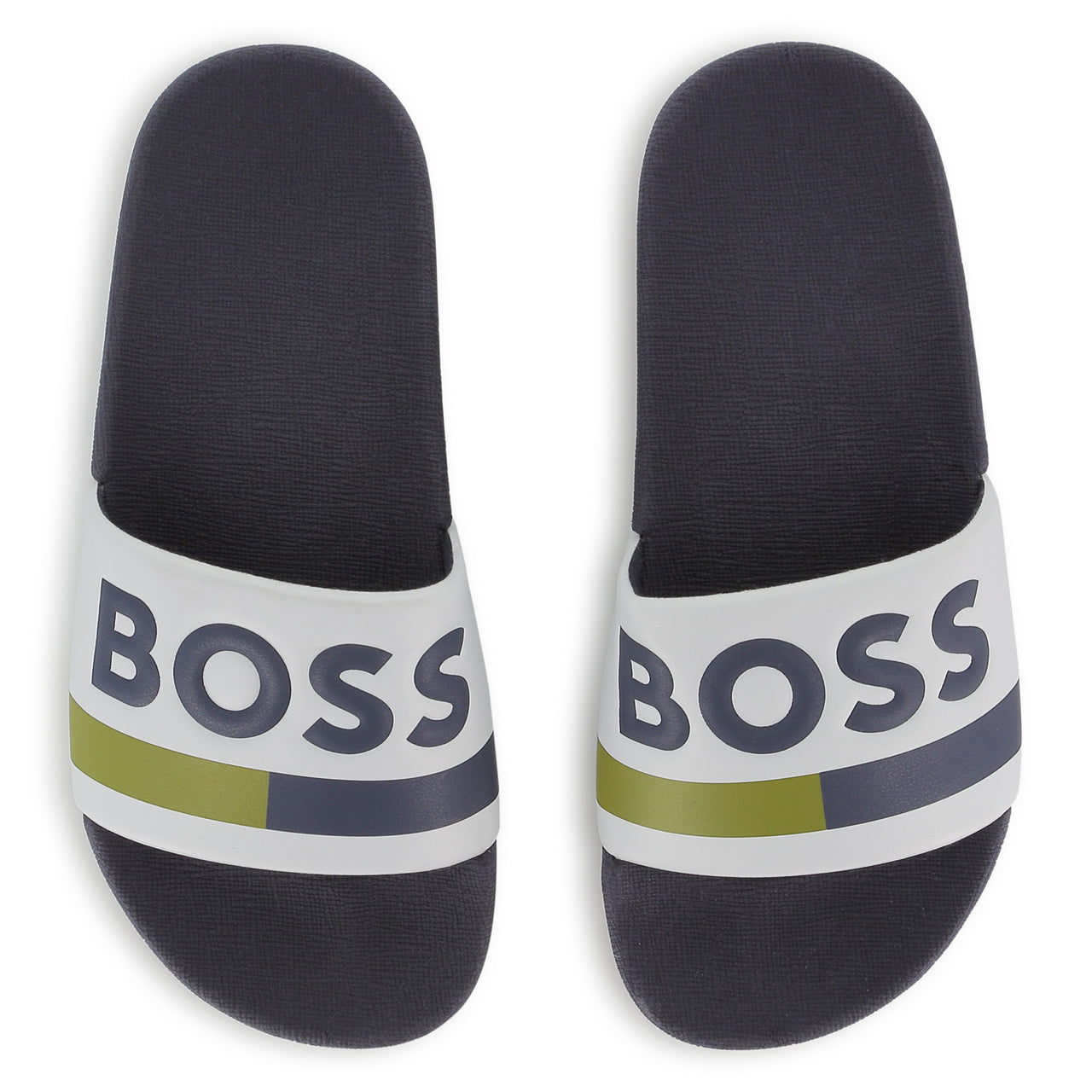 BOSS Sandalia o chancla para niño y adolescente bicolor azul y blanco can