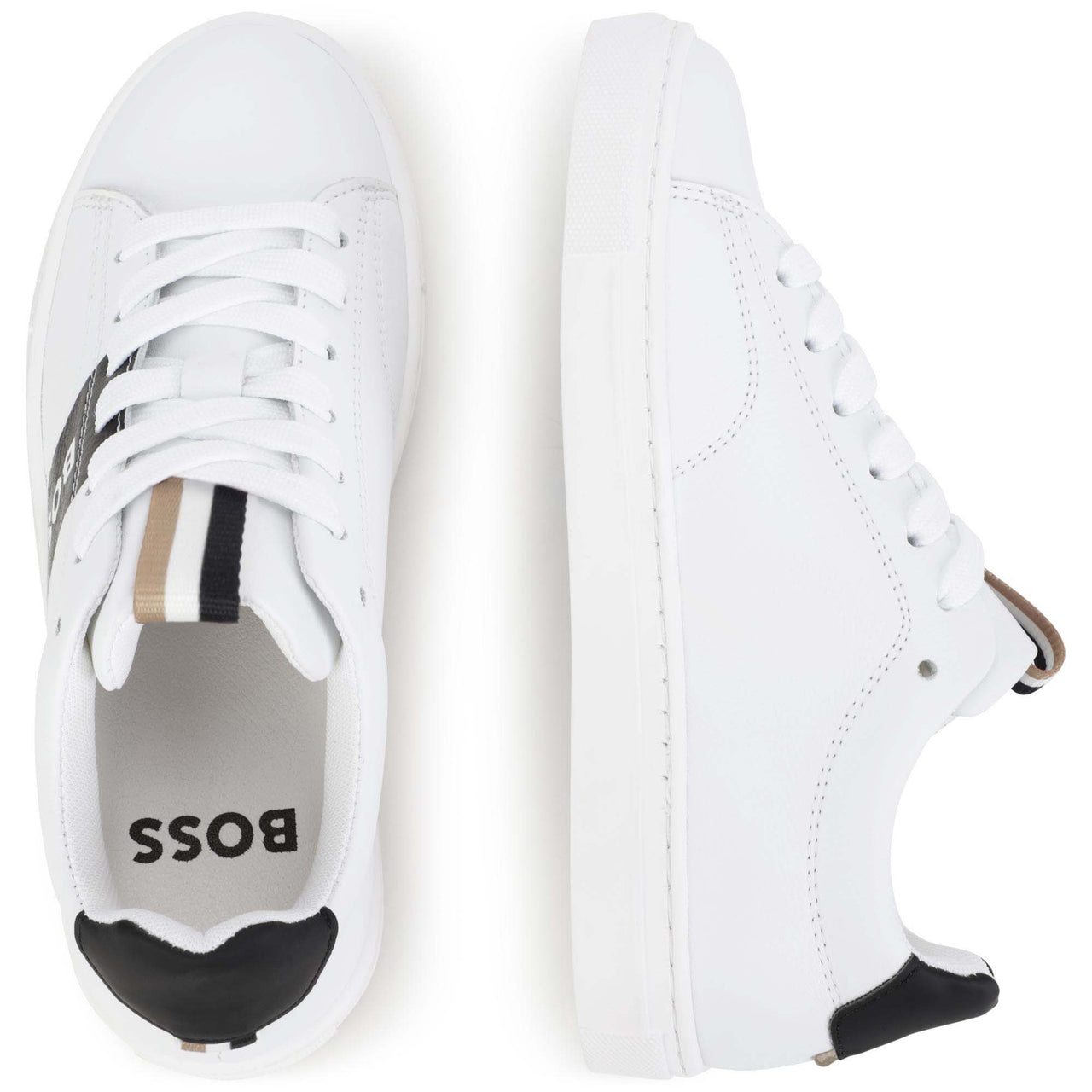 Tenis BOSS blancos para niños y adolescentes