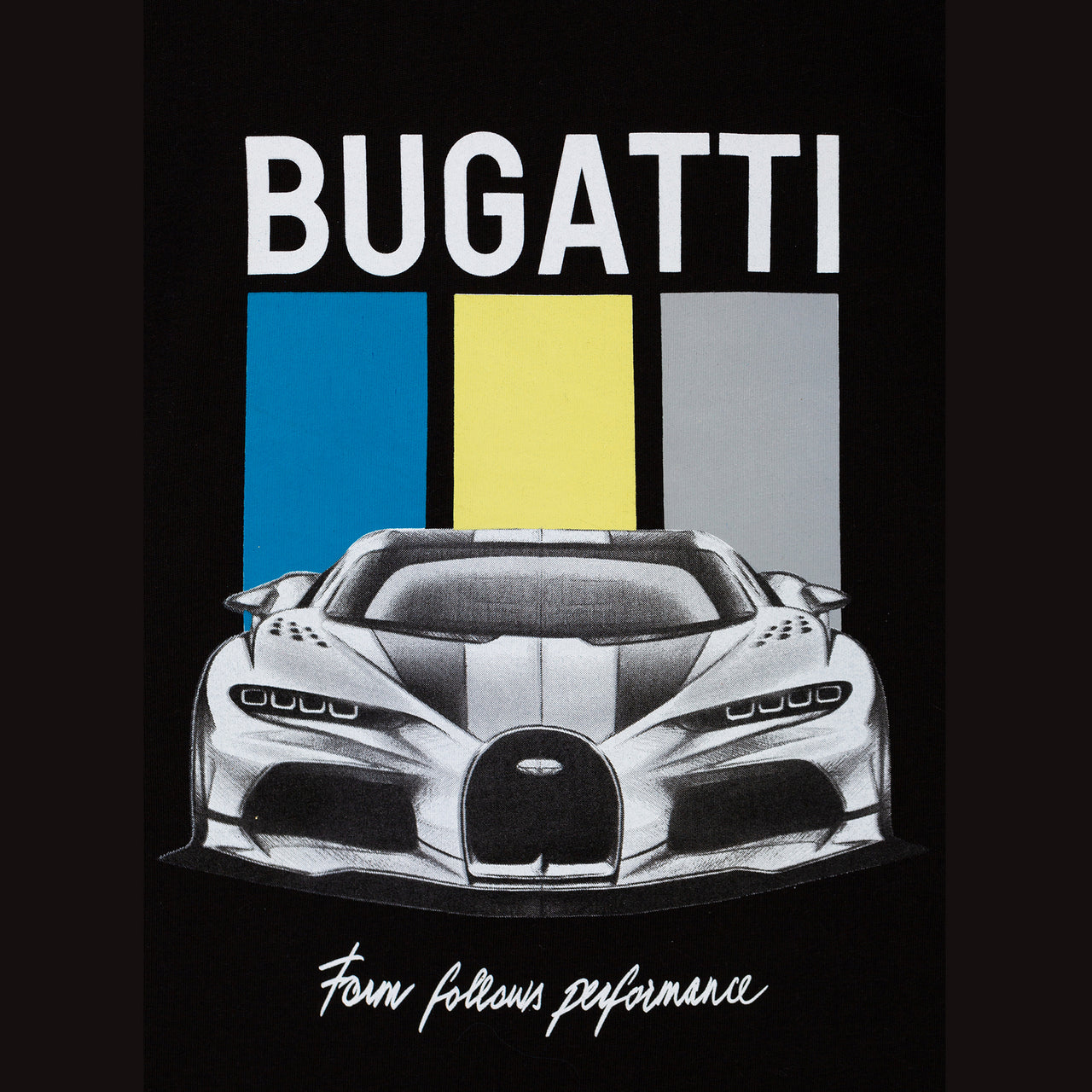 Playera Bugatti negra para niño y adolescente