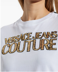Thumbnail for Playera Versace Jeans Couture para mujer logo lentejuelas