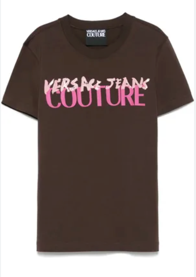 Playera Versace Jeans Couture para mujer Chocolate