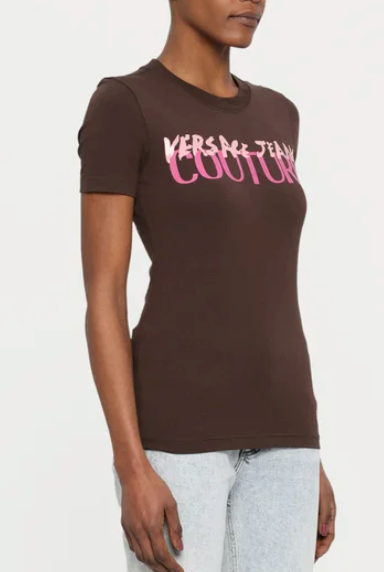 Playera Versace Jeans Couture para mujer Chocolate