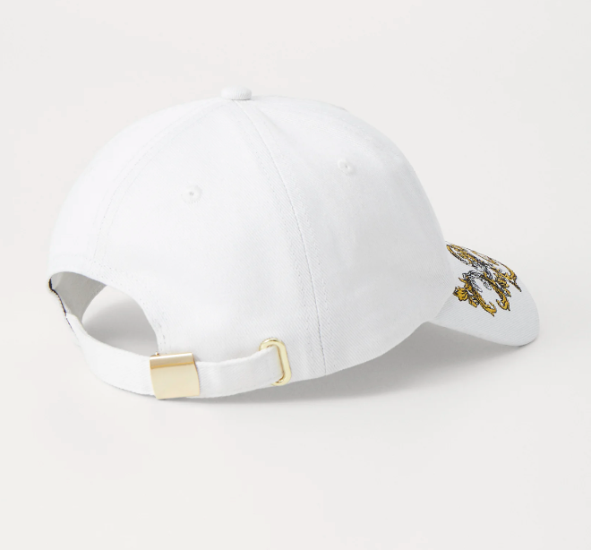 Gorra Versace blanca garigoles bordada