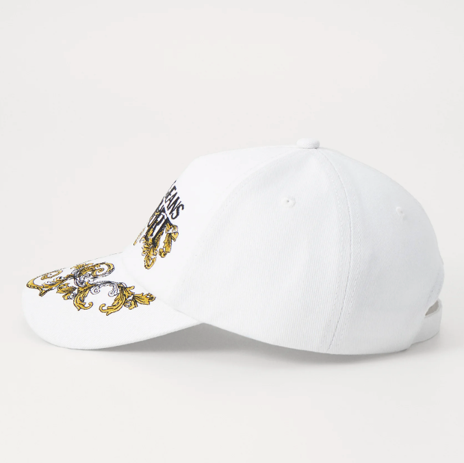 Gorra Versace blanca garigoles bordada