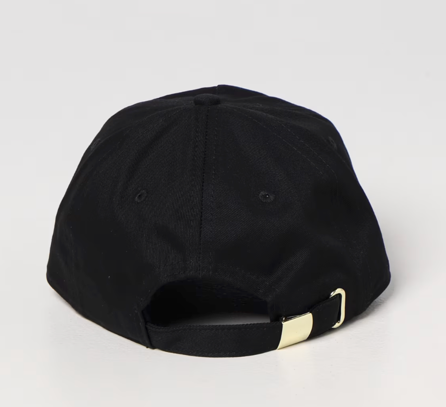 Gorra Versace negra bordado circulo plata bordado