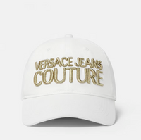 Thumbnail for Gorra Versace blanca bordado oro