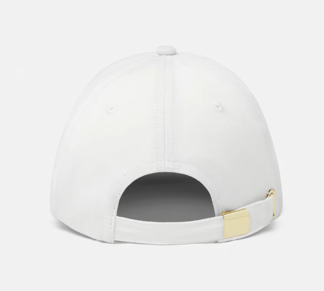 Gorra Versace blanca bordado oro