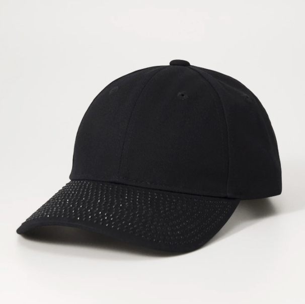Gorra para mujer Versace Jeans Couture negra Swarovsky