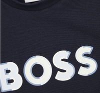 Thumbnail for BOSS playera para bebé manga larga color azul marino