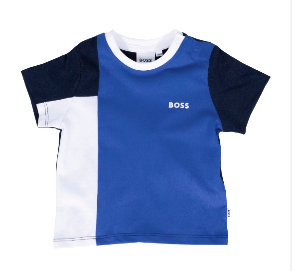 Playera para bebé azul Boss