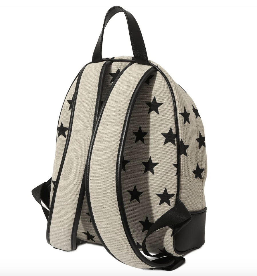 Backpack  BALMAIN blanca con estrellas