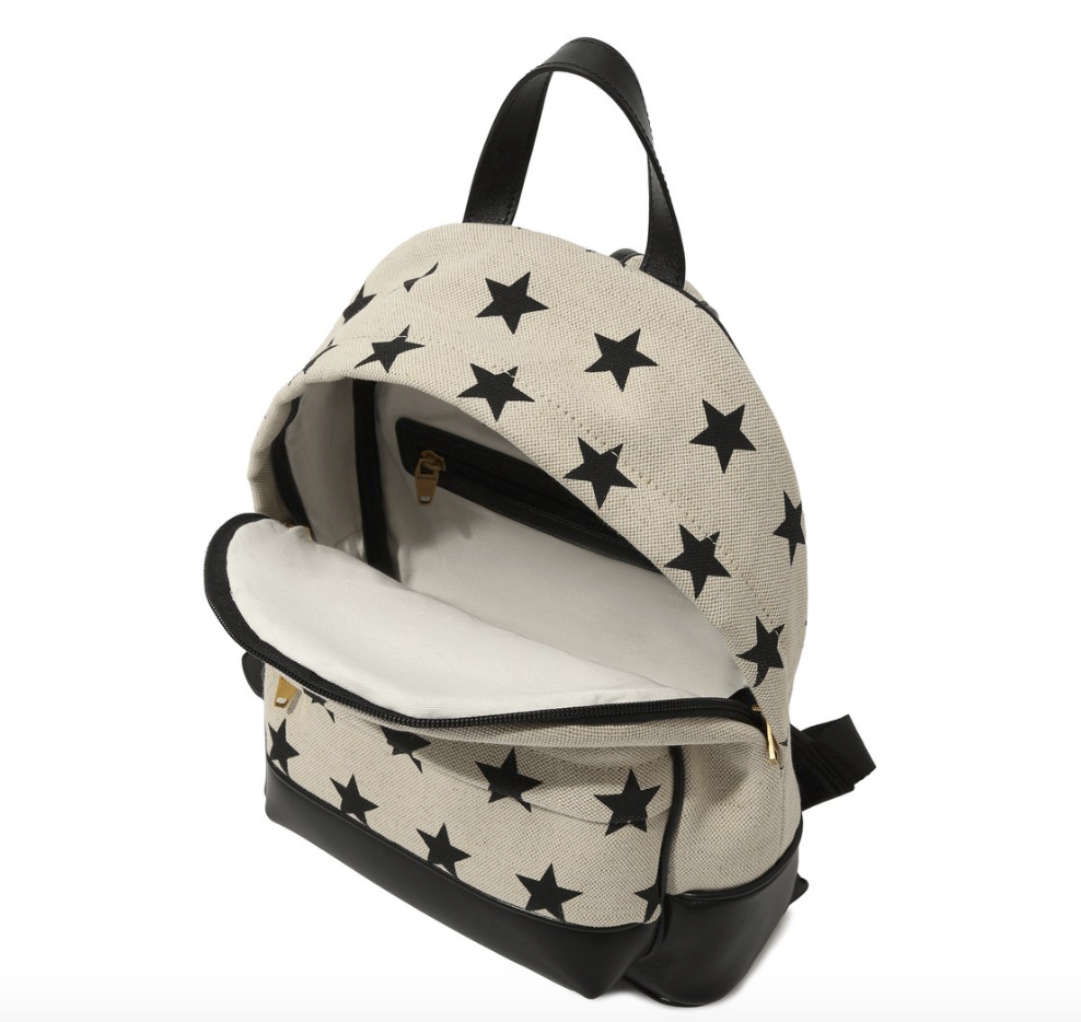 Backpack  BALMAIN blanca con estrellas