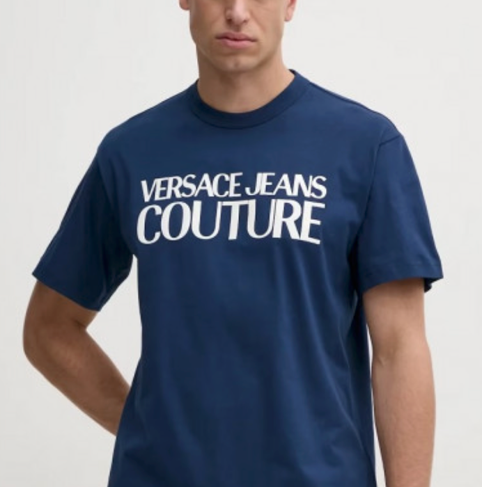 Playera Versace Jeans Couture para Hombre print logo, azul marino