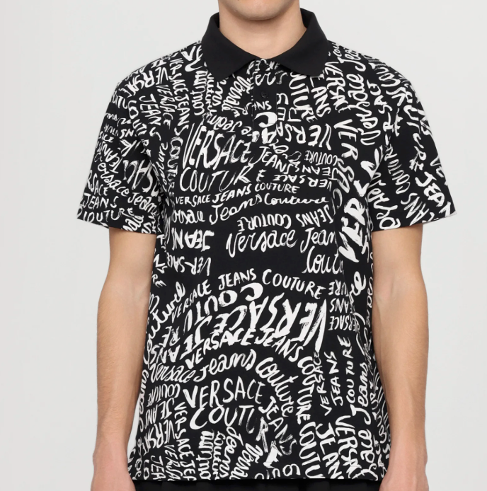 Playera Versace Jeans Couture para Hombre Negra