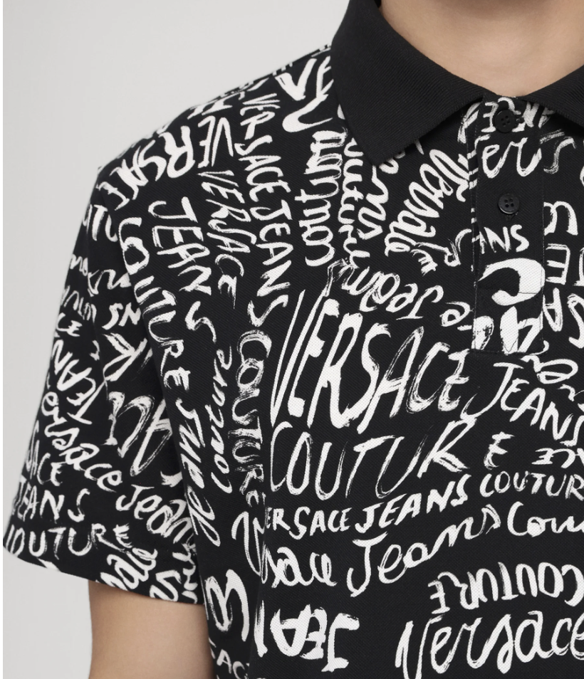 Playera Versace Jeans Couture para Hombre Negra