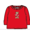 MOSCHINO Playera para bebe manga larga roja osito