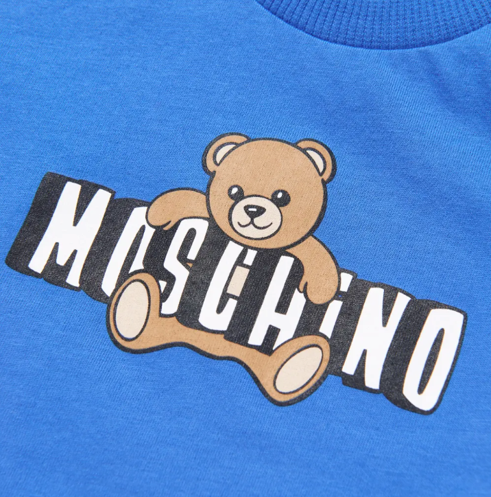 MOSCHINO Set de Short y Playera para niño Azul