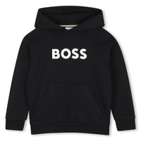 Thumbnail for BOSS sudadera Hoodie para niño y teen negra, logo al frente