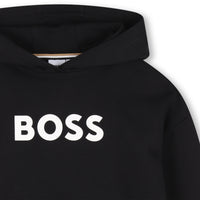 Thumbnail for BOSS sudadera Hoodie para niño y teen negra, logo al frente