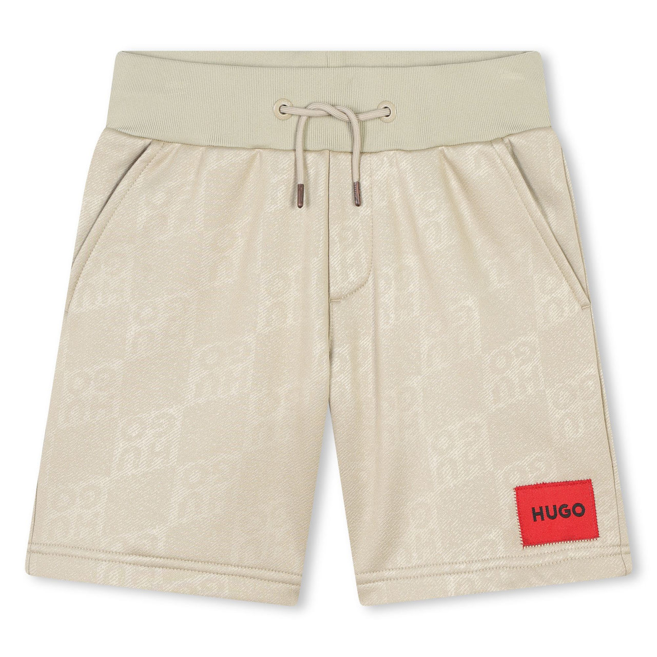 HUGO short unisex para niñosy adolescente beige