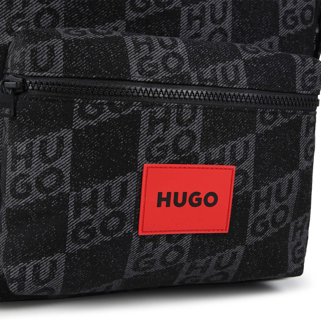 HUGO Backpack negra unisex para niño y adolecente