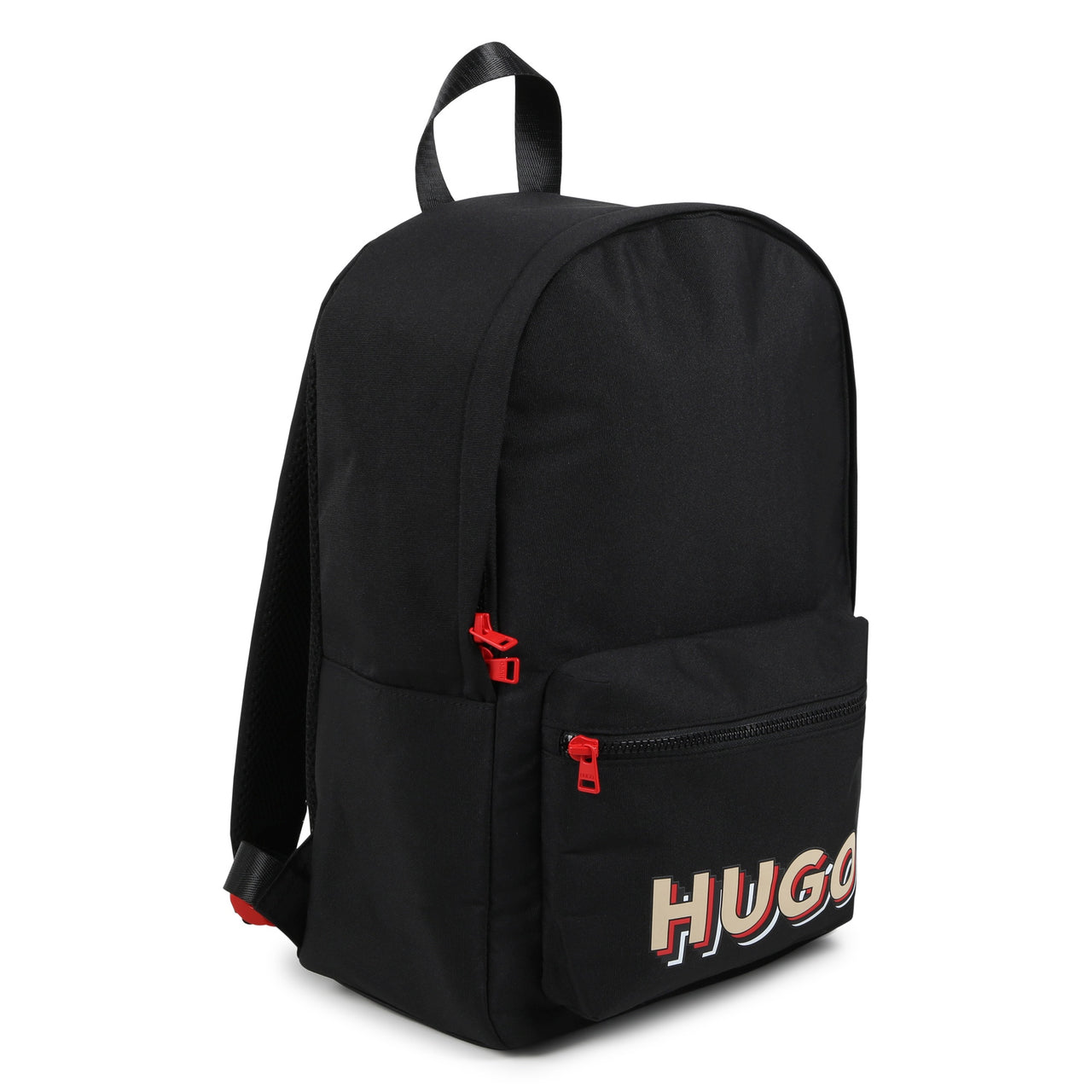 HUGO Backpack negra para niño y adolecente print