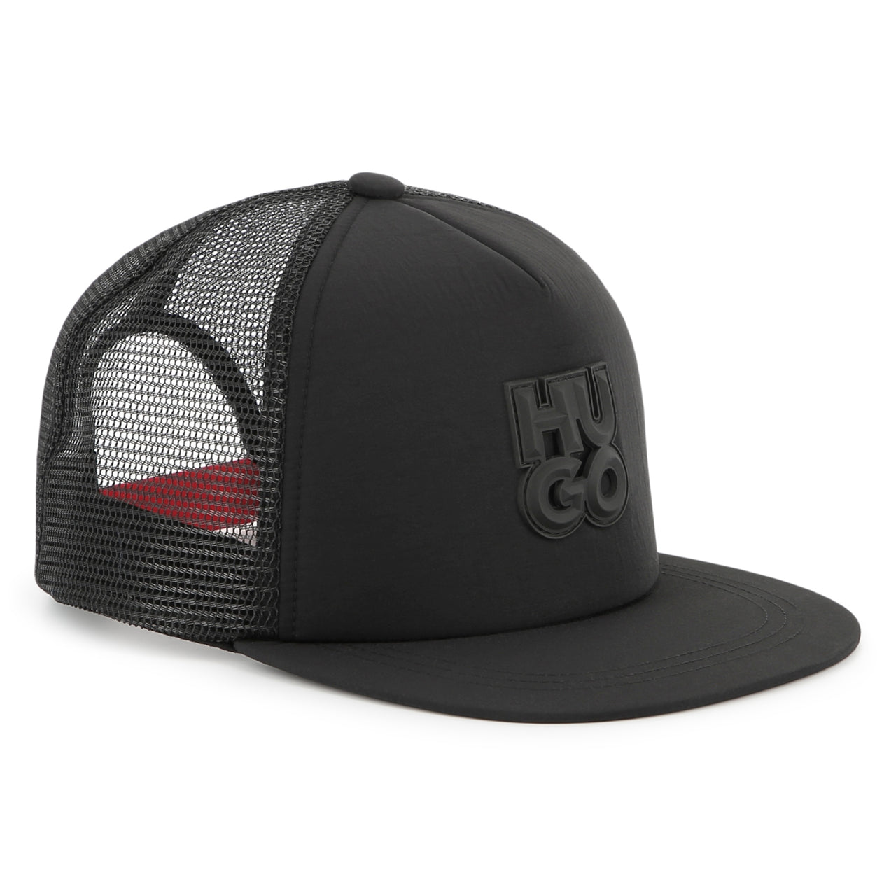 HUGO Gorra o cachucha para niño y adolescente negra logo en relieve