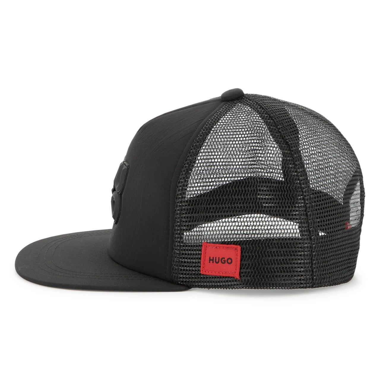 HUGO Gorra o cachucha para niño y adolescente negra logo en relieve