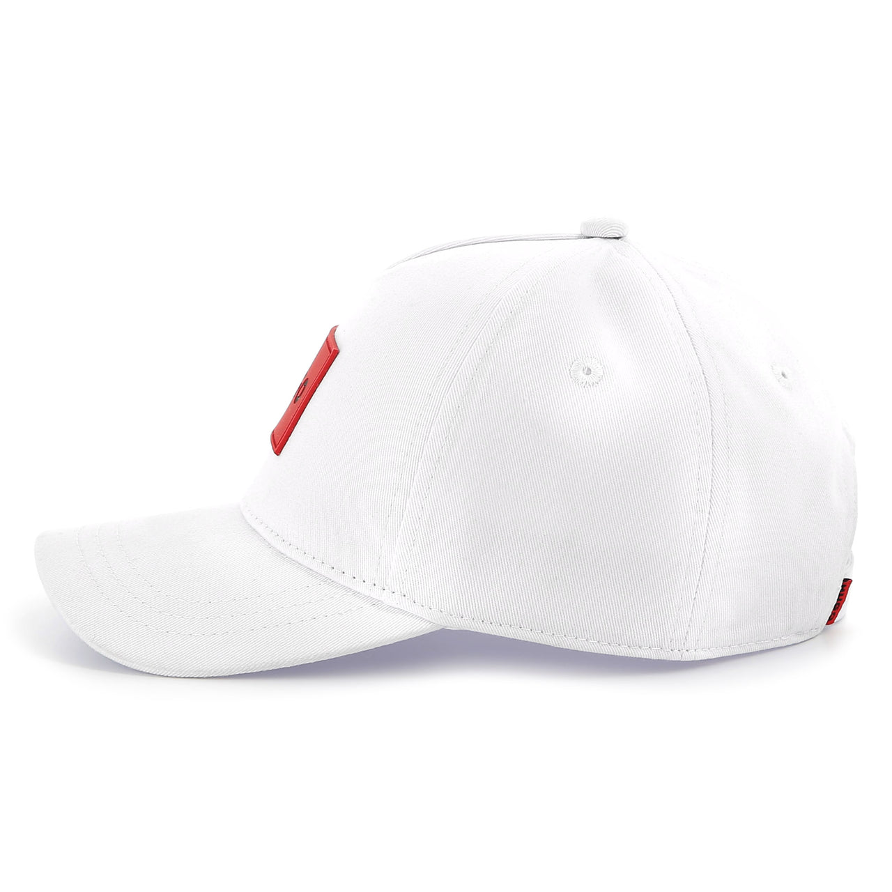 HUGO Gorra o cachucha para niño y adolescente unisex blanca aplicación logo rojo