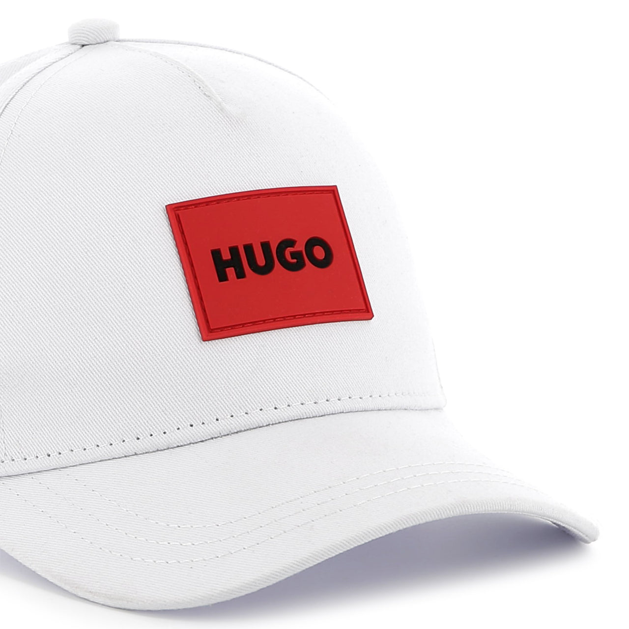 HUGO Gorra o cachucha para niño y adolescente unisex blanca aplicación logo rojo