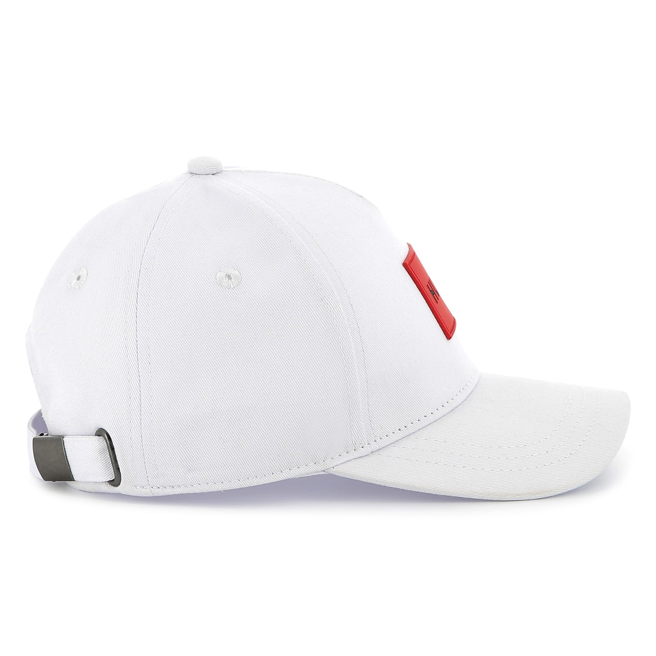 HUGO Gorra o cachucha para niño y adolescente unisex blanca aplicación logo rojo