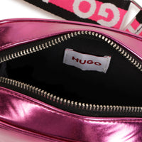 Thumbnail for HUGO bolsa para niña rosa metalico, con correa ajustable