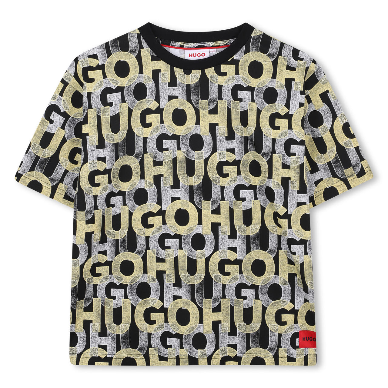 HUGO Playera para niño y adolescente all over logo