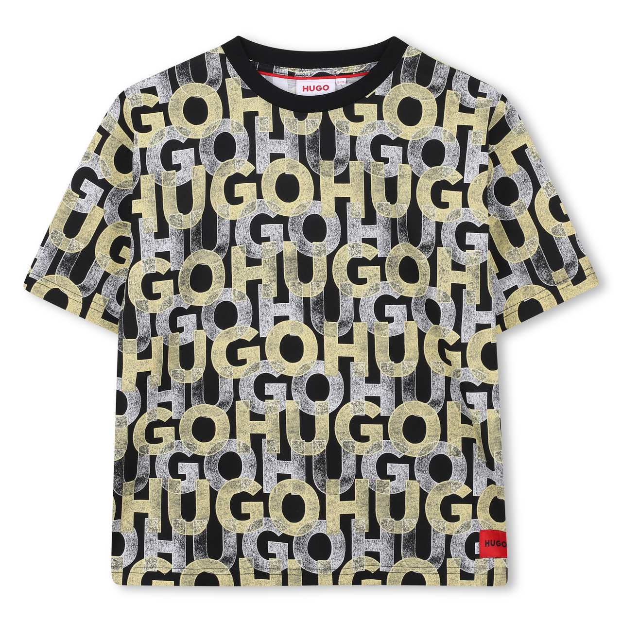 HUGO Playera para niño y adolescente all over logo