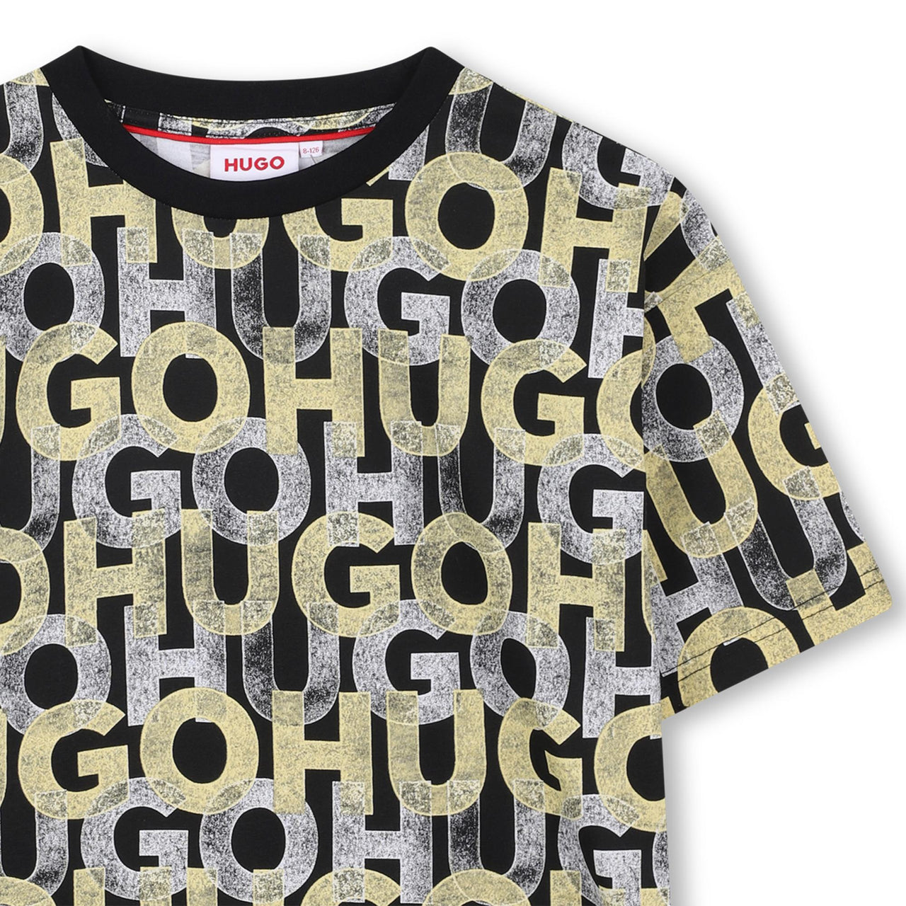 HUGO Playera para niño y adolescente all over logo
