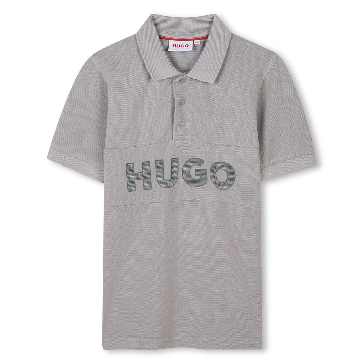 HUGO playera polo para niño manga corta color gris