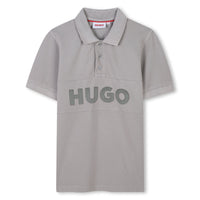 Thumbnail for HUGO playera polo para niño manga corta color gris