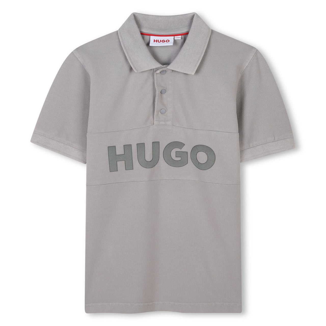 HUGO playera polo para niño manga corta color gris