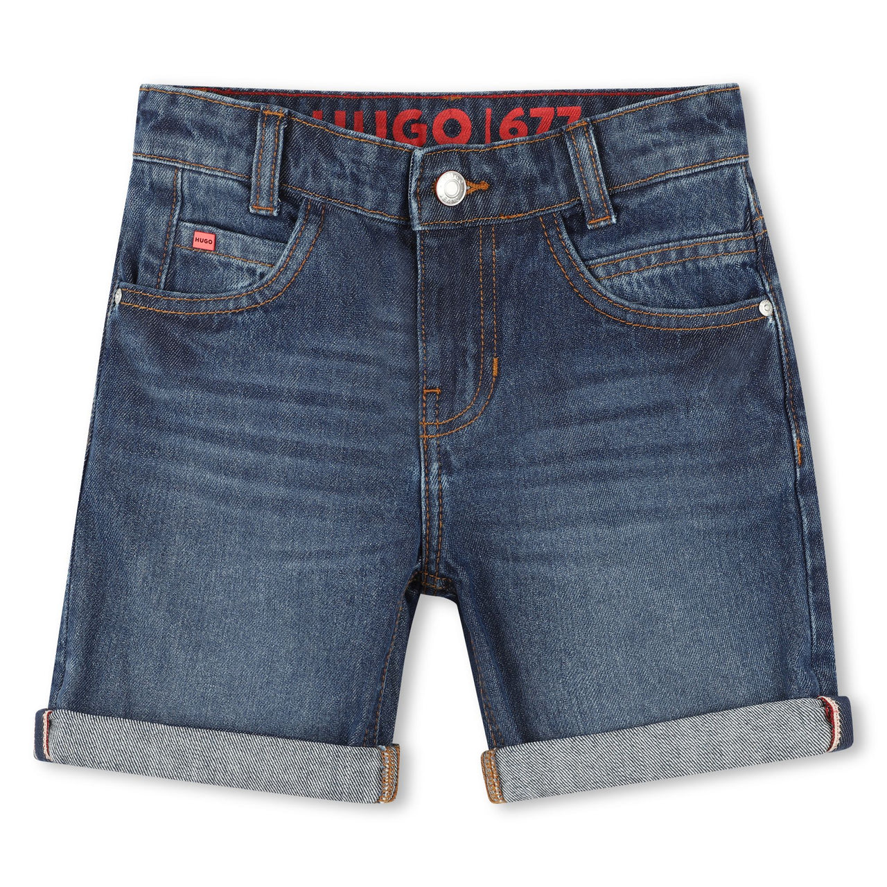 HUGO Short para niño adolescente en mezclilla