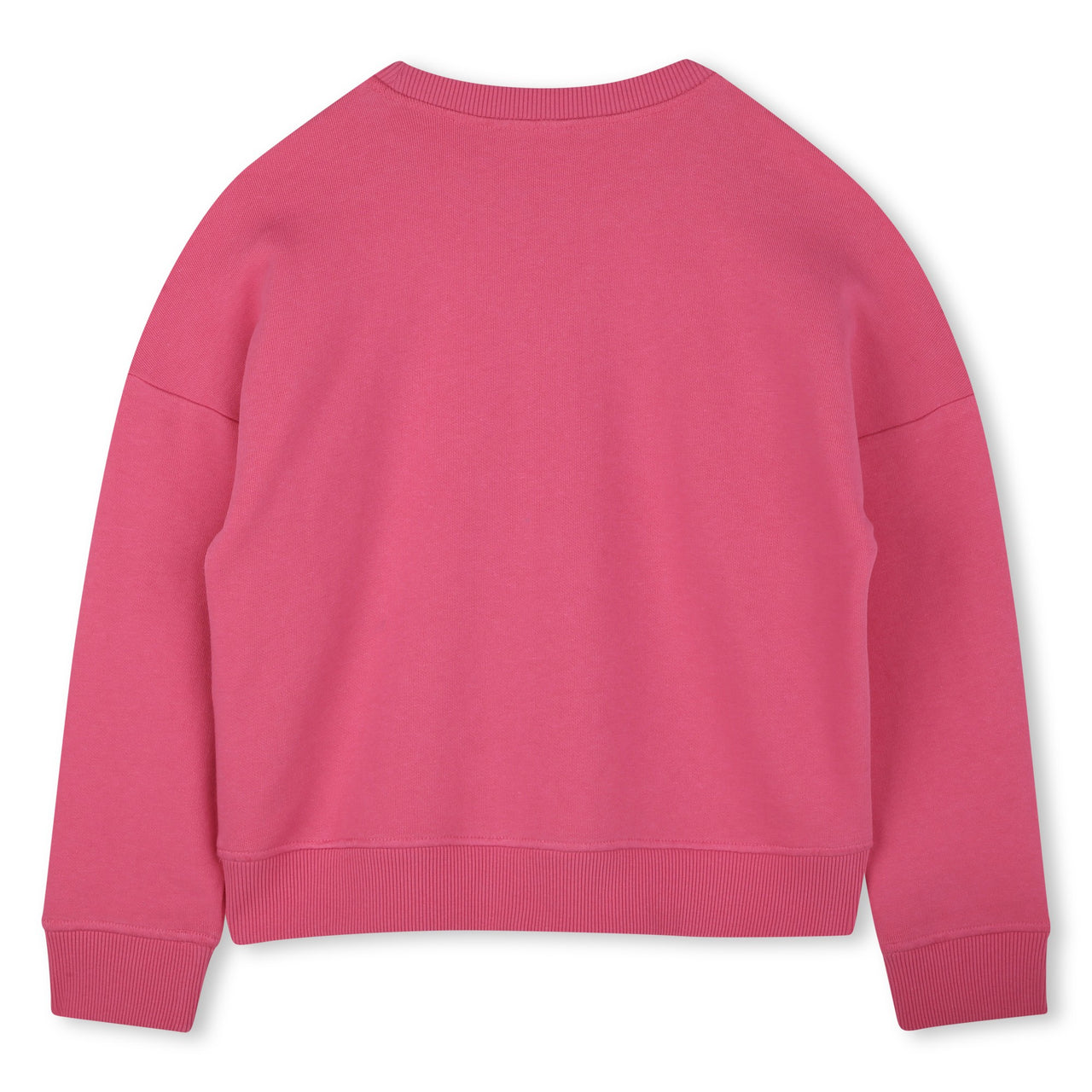 HUGO Sudadera para niña y adolescente rosa print logo enn blanco