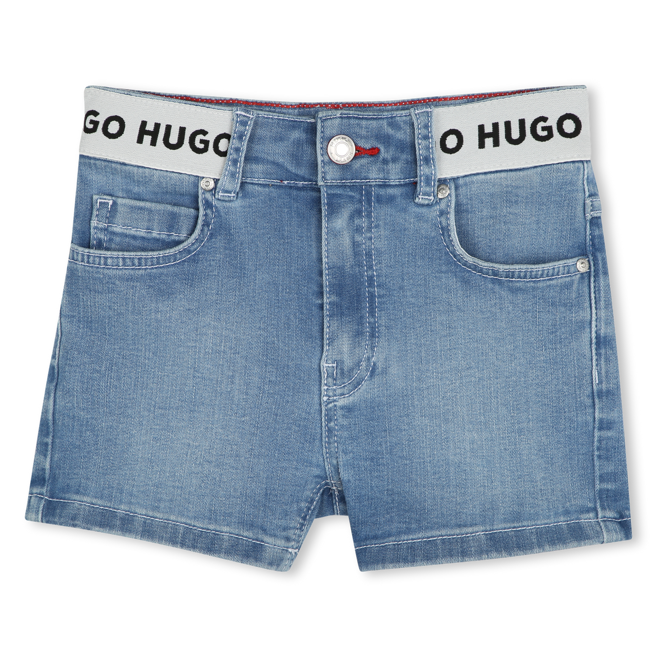 HUGO Short para niña y adolescente logo en cintura