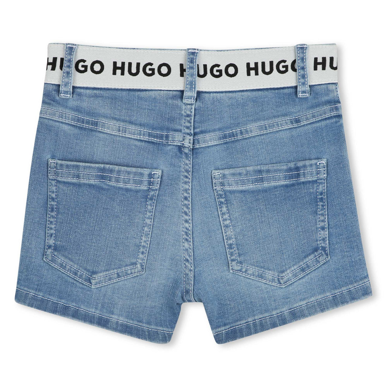 HUGO Short para niña y adolescente logo en cintura