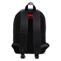 Thumbnail for HUGO Backpack o mochila, para niño y adolescente color negro logo blanco estampado