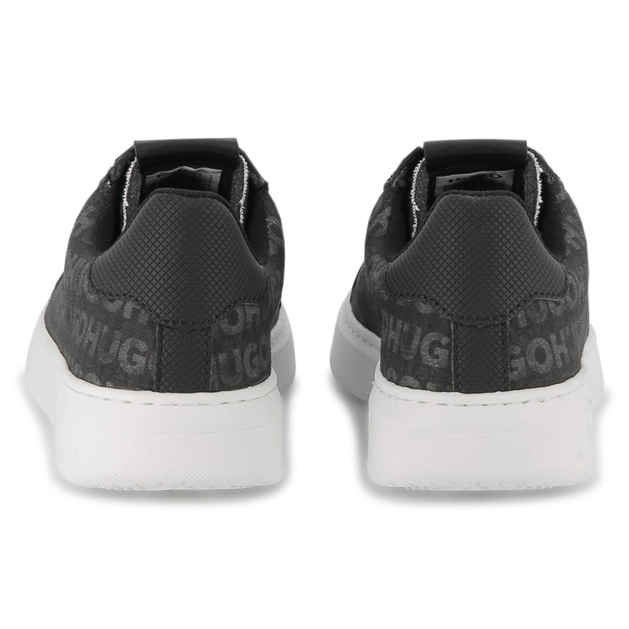 HUGO Tenis para niño y adolescente, all over logo unisex color negro