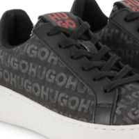 Thumbnail for HUGO Tenis para niño y adolescente, all over logo unisex color negro