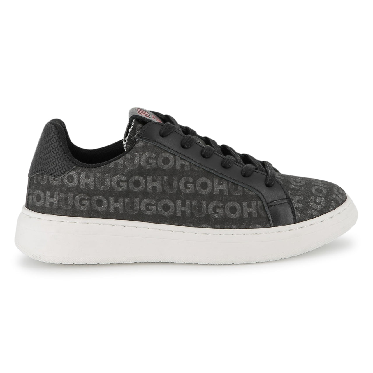 HUGO Tenis para niño y adolescente, all over logo unisex color negro