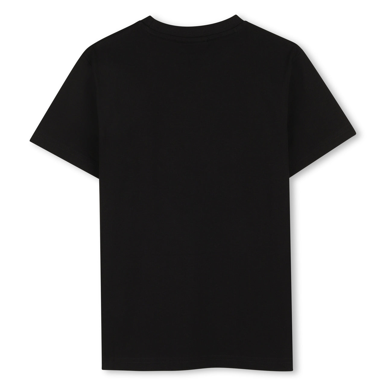 HUGO Playera para niño y teen negra logo al tono al frente